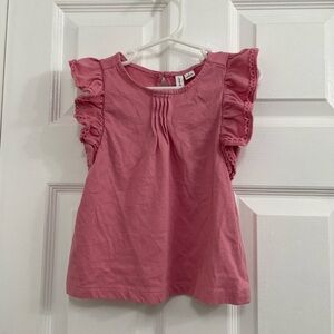 Janie And Jack Pink Ruffle Sleeve Dress Size 4